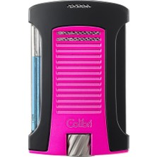 Colibri Daytona Tek Torch Metalik Pembe-Siyah Puro Çakmağı