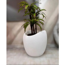 Empressco Bohem Ev ve Bahçe Dekorasyonu Fiberglas Yumurta Modeli Saksi, 45X45 cm