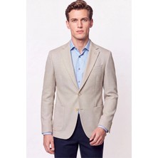 Efor Erkek Comfort Fit Torba Cep Esnek Pamuklu Bej Blazer Ceket C 740