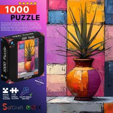 Soi Craft 1000 Parça Puzzle Saksıda Agave Bitkisi Modern Sanat #6526