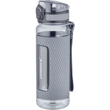 520ML Tritan Su Matarası Silikon Korumalı Kaydırmaz Gövde Açık Gri