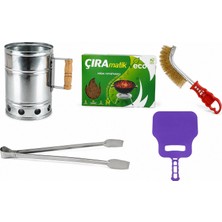 Doğu 5'li Mangal Aksesuar Seti Közmatik+Çıramatik+Tel Fırça+Maşa+Yelpaze