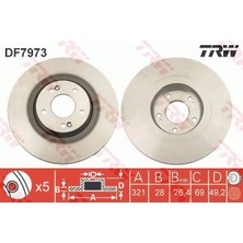 Trw DF7973 Fren Diski Ön 2'li Paket