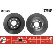 Trw DF1625 Fren Diski Ön 2'li Paket