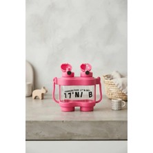 Kitchen Life Çift Kapaklı Askılı Pipetli Sızdırmaz Polikarbon Suluk 600ML
