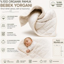 Viscolog %100 Organik Pamuk Bebek Uyku Yorganı Tela Çantalı (95X145CM)