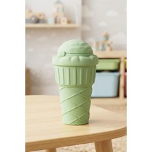 Kitchen Life Külah ve Dondurma Şekilli Askılı Pipetli Sızdırmaz Suluk 500ML