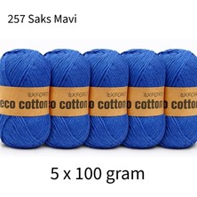 Oxford İplik 5'li Paket Eco Cotton 100GR-200M NO:257 Saks Mavi