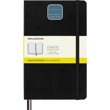 Kareli Kalın Siyah Defter L Boy Sert Kapak (Expanded)
