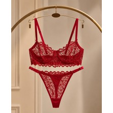 Veloura Jasmin Kırmızı Bralet Takım