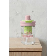 Kitchen Life Askılı Pipetli Sızdırmaz Meyve Hazneli Detoks Suluk 600 ml
