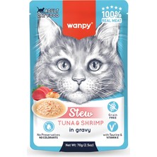 Ton Balıklı ve Karidesli Yaş Kedi Maması 70GR x 10 Adet