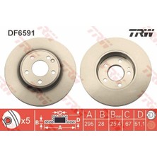 Trw DF6591 Fren Diski Ön 2'li Paket