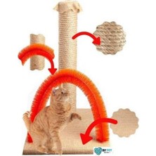 Pet Kedi Kaşıma ve Tırmalama Tahtası (Kırmızı)