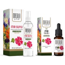 Masala Itır Hidrolat & Uçucu Yağ Seti – 125 ml Itır Suyu & 10 ml Itır Yağı | Saf ve Doğal