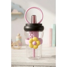 Kitchen Life Çevirmeli Kapaklı Sızdırmaz Askılı Pipetli Süzgeçli Detoks Suluk 600 ml