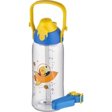 730ML Tritan Tek Kapak Çift Kullanım Pipetli/pipetsiz Askı Aparatlı Tritan Çocuk Su Matarası