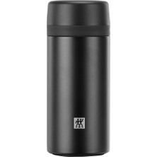 Thermo Çay Demlikli Matara, Paslanmaz Çelik, Siyah, 420 ml