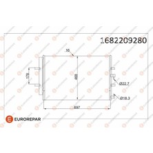 Eurorepar 1682209280 Klima Radyatörü
