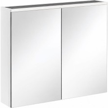 VitrA Core Dokaplı Ayna 80 Cm,2 Kapaklı,raflı Parlak Beyaz 72180