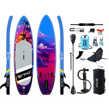 Npo Sunset Palm 320X81X15CM Şişme Premium Sup Paddle Board 148KG Kürek Pompa Çanta Koltuklu Full Set