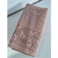 Şıkel Purry Cotton %100 Pamuk El Yüz Havlusu Koyu Pembe 50*90 Damar