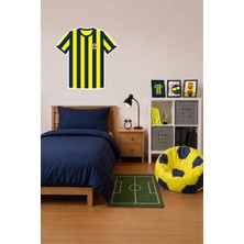Fenerbahçe Duvar Sticker 5 Yıldız Arma 45 cm - Lisanslı Orijinal
