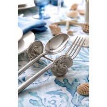 Kitchen Life 2'li Metal Gümüş Sarmal Çatal Kaşık Bıçak Standı