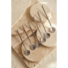 Kitchen Life 6'lı Istiridye Paslanmaz Çelik Çay Kaşığı - Stainless Steel