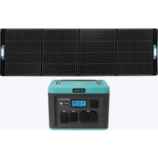 Antfea H1600 Pro Taşınabilir Güç Kaynağı + 300W Taşınabilir Güneş Paneli [ 1.6 Kw / 1 Kwh / 300 W ]