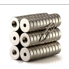 10 Adet Havşa Delikli Neodyum Mıknatıs Magnet Çap: 10MM Kalınlık : 5 mm Delik Çapı D8/d4