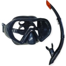 Alkasaz Star Diving Siyah Dalış Maskesi ve Snorkel Yetişkin