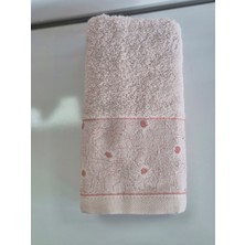 Şıkel Purry Cotton %100 Pamuk El Yüz Havlusu Pudra Pembe  50*90 Damar