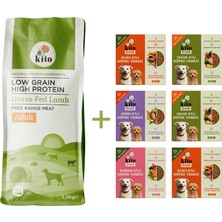 Kuzu Etli Yetişkin Köpek Maması 2.5 KG + Kito Fresh %100 Taze İçerikli Mama Tanışma Paketi