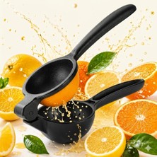 Döküm Limon Sıkacağı - Tamamı Döküm Manuel Narenciye Presi - Siyah El Tipi Limon Portakal Ma