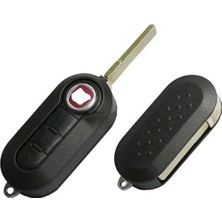 Keys Fiat Doblo, Linea, Punto Uyumlu 3 Tuşlu Uzaktan Kumanda Kabı, Siyah Anahtar Kabı