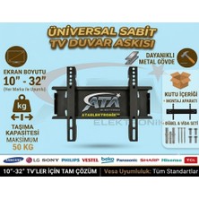 Ata Elektronik Onvo Saba Sunny Awox Hi-Level 30'' 32" Inch Inç 80 81 82 Ekran LED Tv Duvar Askı Aparatı  30'' 32" - 80 81 82 Ekran   Tv Sabit Duvar Askı Aparatı