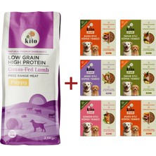 Kuzu Etli Yavru Köpek Maması 2.5 KG + Kito Fresh %100 Taze İçerikli Mama Tanışma Paketi