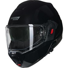 N120-1 Classico Çenesi Arkaya Açılan Motosiklet Kaskı Parlak Siyah 301 Xl