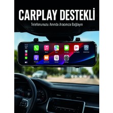 Alkasaz Ayna Carplay Araç Içi 9.66 Inç IPS Ekran Geri Görüş Kamerası Destekli