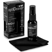 Lens Temizleme Kiti, 30ML Sprey ve 15X18CM Mikrofiber Bez, Gözlük, Telefon, Laptop, Kamera Lensler