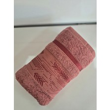 Şıkel Purry Cotton %100 Pamuk El Yüz Havlusu Açık Bordo 50*90 Başak