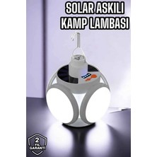 Alkasaz Güneş Enerjili Solar Aydınlatma Kamp Çadır Lambası Şarjlı Ampül LED Şarjlı El Feneri Işıldak