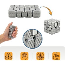 Cube Stres Küpü - ( Silver ) - 6 Fonksiyonlu Odaklanma ve Zihin Egzersizi