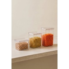 Kitchen Life 3'lu Etiketli Vakumlu Kavanoz Seti TEA,COFFEE,SUGAR(1X2,7LT-1X1,6LT-1X900ML)