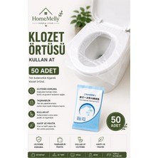 Btm Home 50'li Tek Kullanımlık Wc Klozet Kapak Örtüsü | Hijyenik Seyahat Pedi – Çanta Içi Uygun Örtü