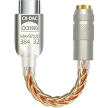 Type-C - 3.5 CX31993 MAX97220 Çip Hifi Dac Ses Kartı Kulaklık Kablosu (Usb Başlık)