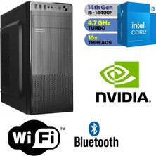 Asus Şafak-Ofis Pc Intel Core I5 14400F 16GB Ddr4 Ram 500GB M.2 SSD Gt 4gb Ekran Kartı 600W Win 11 Pro Wi-Fi Masaüstü Iş ve Ofis Bilgisayarı