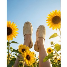 Futsi Shoes Lucıa Hasır Hakiki Deri Dikiş Detaylı Kadın Espadril