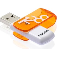 Philips Phılıps 128GB USB 2.0 Vivid FM12FD05B/00 Turuncu Taşınabilir Bellek